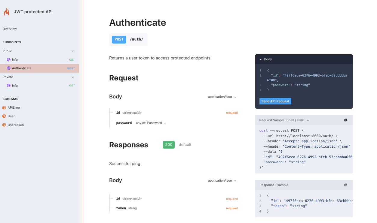 Flama JWT Authentication